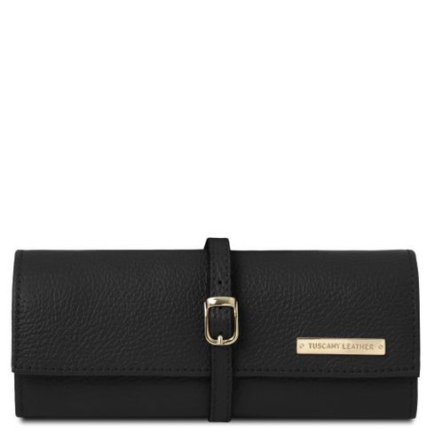 Soft leather jewellery case